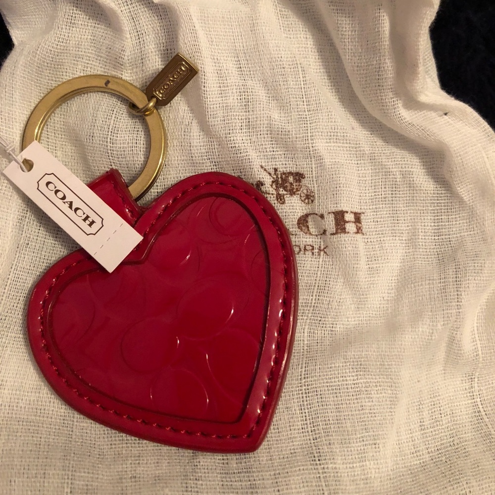 Authentic Coach Heart Mirror Keychain